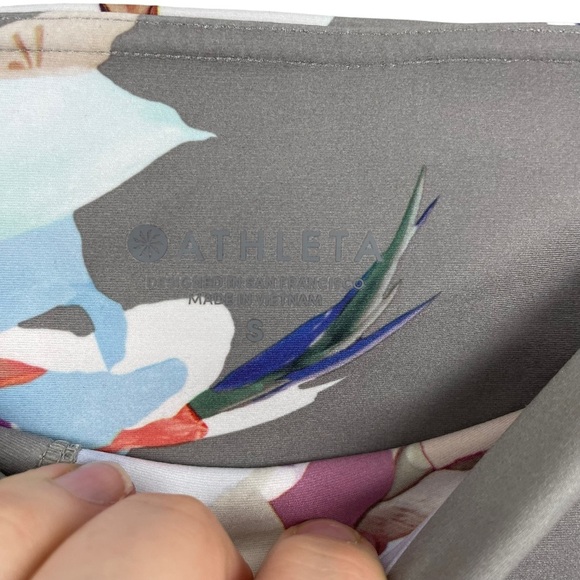 Athleta Elation 7/8 Tight Floral Paradise Grey - Picture 4 of 5